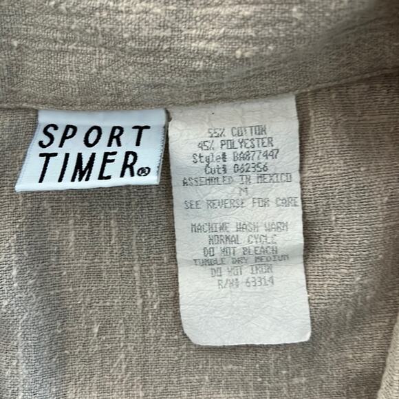 Sport Timer Vintage Beige Lightweight Jacket Blazer Woman Size Medium - Picture 5 of 8